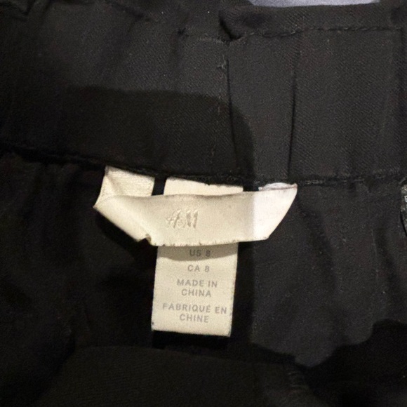 H&M Black Tie high waist Belt Shorts - Sz 8 NWOT - Picture 5 of 6